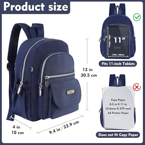 AOTIAN Mini Nylon Women Backpacks Casual Lightweight Small Daypack for Girls - color: Mini Deep Blue