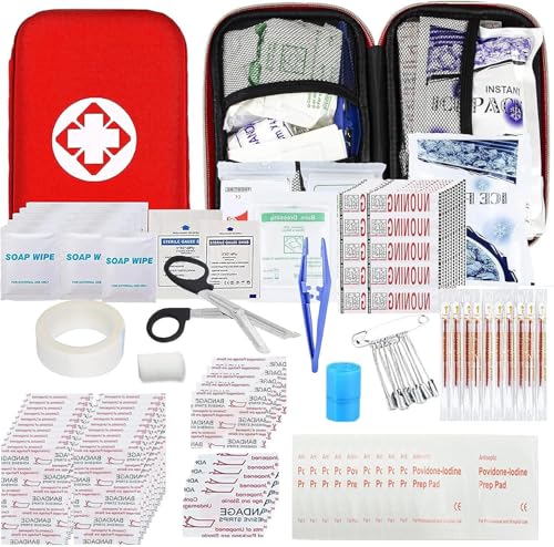 Car First Aid Kits 275Pcs Survival Gear Home Travel Size Small Emergency Kit Tactical Hiking EVA Camping Essentials Backpack Sports Office Boat Urgent Accident - style: 275Pcs
