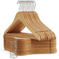 Wooden Hangers 30 Pack,Clothes Hanger for Daily Used,Smooth Finish Wood Hangers with Precisely Cut Notches,Coat Hangers, Heavy Duty Hanger for Shirt Suit Dress (Natural) - color: Natural
