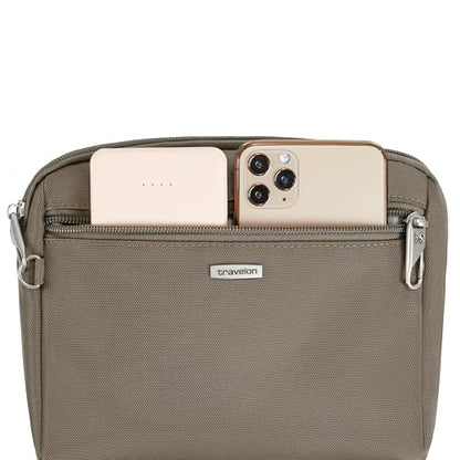 Travelon Anti-Theft Classic Convertible Crossbody & Waist Pack - color: Nutmeg