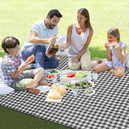 HX&OD Picnic Blanket Outdoor Extra Large Picnic Mat 80"X60" Camping Blanket Beach Blanket Foldable Waterproof Sand Mat Hiking Travel Family Concerts(Blue) - color: Blue, size: 80”x 60”