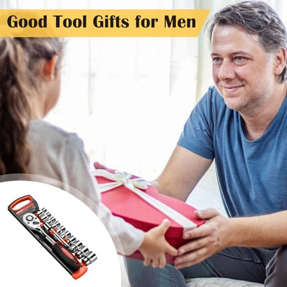 Egofine 12pcs 1/2 Inch Ratchet Socket Wrench Set, Drive Socket Set with 10 Sockets 10-15,17,19,22,24mm and 2 Way Quick Released Ratchet Handle and Extension Bar - size: 1/2, style: 12PC Standard Socket Set