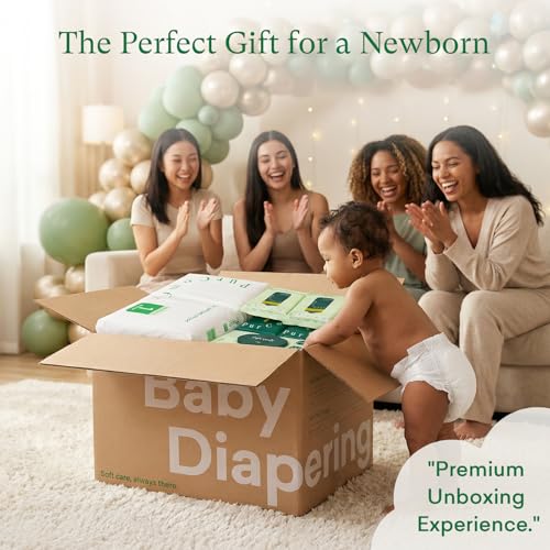 PurComfy Baby Diapers Essential Kit, Size N (96Ct) & Size 1 Diapers (104Ct), 6 Water Wipes (360Ct), 4 Travel Wipes (32Ct) and 2 Dry Wipes(120Ct), Baby Essentials Kit for Sensitive Skin, Total 712 Ct - size: Size N(96)+1(104)+Wipes(360ct)+Dry Wipes(120ct)