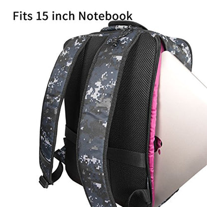 Underseat Carry-On Backpack Luggage Lightweight Casual Laptop Backpack 15.6-inch Travel Commute Gym Sport Daypack 21L, Digi Camo - color: Digi Camo