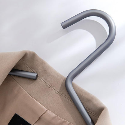 Premium Matte Titanium Gray Aluminum Coat Hangers 10 Piece Set, 16.5” Extra Smooth & Durable Metal Shirt Dress Hanger,Aluminum Alloy Hanger,Clothing Support,Clothing Hang - style: Gray Elegant Hanger（10）