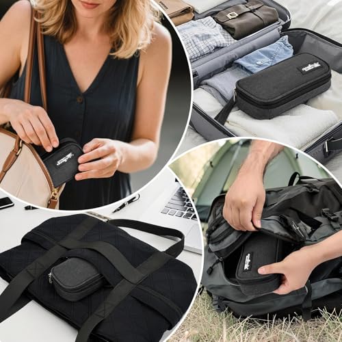 apollo walker Insulin Cooler Travel Case Diabetic Medication Cooler with Ice Packs and Insulation Liner insulin travel case tsa approved - color: Black, size: Small
