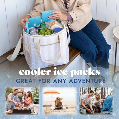 Cool Coolers By Fit & Fresh 4 Pack Slim Ice Packs, Quick Freeze Space Saving Reusable Ice Packs for Lunch Boxes or Coolers, Blue - color: Blue (4 Pack)