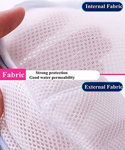 Wirefree Bra Laundry Bags for Washing Machine Underwear Mesh Wash Bags with Zipper Small Bra Protector in Washer Pack 2 - color: Wirefree Small 2pcs