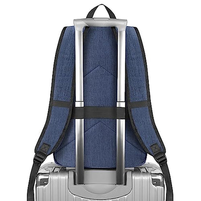 Mancro Laptop Backpack, 15.6 inch Business Backpack Anti Theft College School Computer Bag for Men Women Travel Backpack with Laptop Compartment (Blue, 15.6 inch) - color: Blue, size: 15.6 inch