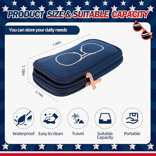 KKP Double Eyeglass Case | Sunglasses Cases with 2 Compartments - color: Multicolored