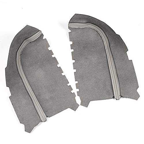 PIT66 PU Leather Front Door Panels Center Consoles Armrest Covers, Compatible with 09-15 Honda Pilot Left Right Side Gray