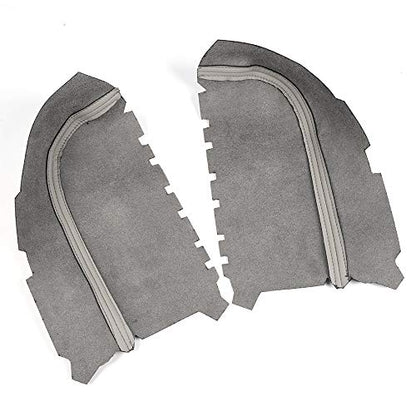 PIT66 PU Leather Front Door Panels Center Consoles Armrest Covers, Compatible with 09-15 Honda Pilot Left Right Side Gray