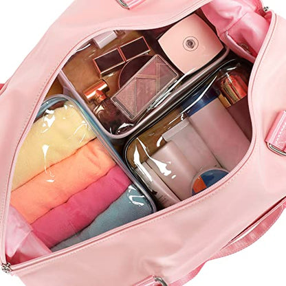 PACKISM Clear Toiletry Bag - TSA Approved Toiletry Bag 3 Pack Same Medium Size, Quart Size Bag Travel Makeup Cosmetic Bag, Carry on Airport Airline Compliant Bag, Black - color: Y- Black, size: Medium Set (Standard)