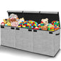 Pantryily Extra Large Toy Box Chest with Lid, Collapsible Kids Toy Chest Boxes Organizers and Storage for Nursery,Playroom,Office 35.8"x12.6"x16"(Black) - color: Black