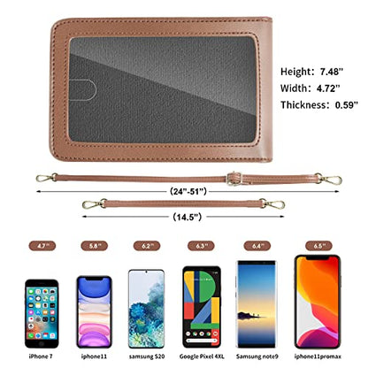 Crossbody Cellphone Purse Women Touch Screen Bag RFID Blocking Wallet Handbag Shoulder Strap - color: Bronze-small, size: Small