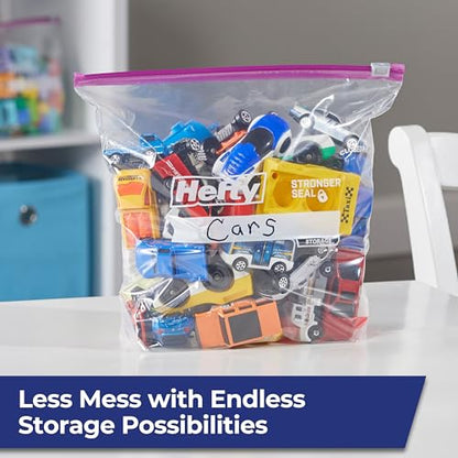 Hefty Slider Storage Bags, Gallon, 15 Count (Pack of 2) - size: 15 Count (Pack of 18)