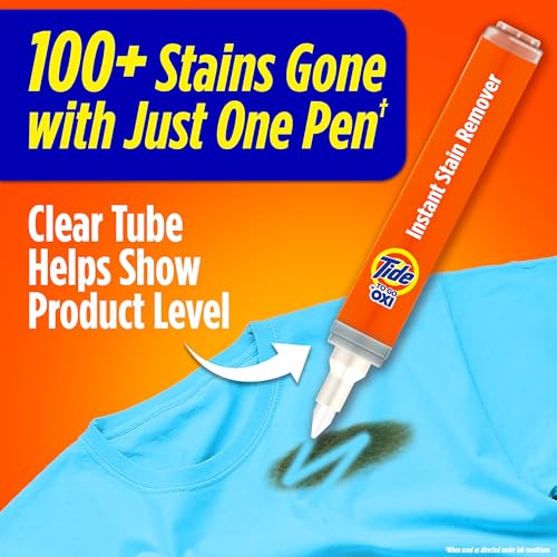 Tide Stain Remover for Clothes, Tide To Go Pen, Instant Stain & Spot Remover for Clothes, Travel & Pocket Size, 5 Count (Pack of 1) (Packaging May Vary) - size: 0.34 Fl Oz (Pack of 5)