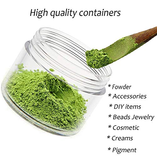 5 Gram Sample Containers with Lids, 25PCS Mini Makeup Containers, Empty Plastic Travel Cosmetic Containers with Labels - color: Black