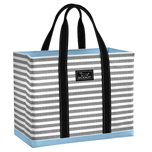 SCOUT Original Deano Tote - Durable Lightweight Open Top Beach, Pool & Lake Bag, Inside Zip Pocket, Folds Flat - color: Oxford News