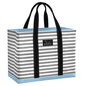 SCOUT Original Deano Tote - Durable Lightweight Open Top Beach, Pool & Lake Bag, Inside Zip Pocket, Folds Flat - color: Oxford News