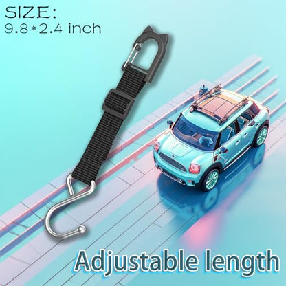 Purse Hook for Car, S-Shape Headrest Hooks, 2 Pack | 100 LBS Heavy Duty, Safe Flat Design, Multi-Use for Bags & Sports Fence - style: DS1
