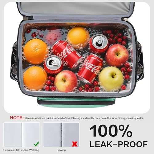 Hulongo Cooler Backpack, 30L Insulated Leakproof Soft Cooler Bag for 52 Cans, Lightweight Backpack for Beach, Picnic, Camping, Hiking, Fishing and Travel - color: Green