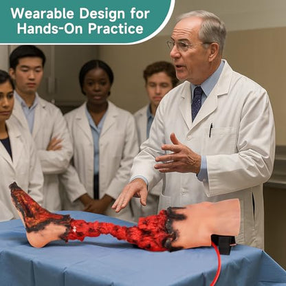 Wearable Wound Packing Leg Trainer, Partial Leg Amputated Simulation Kit for Medical Training, Emergency Trauma Assessment Practice Set - style: Leg