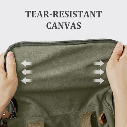 Gonex Canvas Duffle Bag for Travel 50L Duffel Overnight Weekender Bag (Army Green) - color: Army Green, size: Large-50L (Without Shoe Compartment)