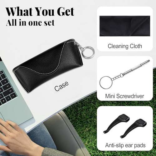 RayLove Glasses Case Hard Shell, Portable Sunglasses case Travel Protection Glasses Case, Reading Glasses Case for Women Men - color: Black Black