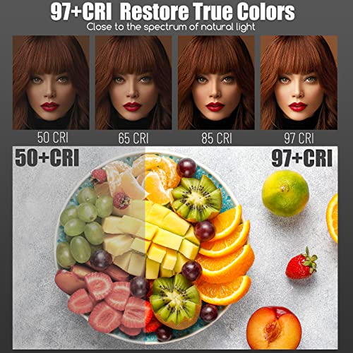 Selfie Light - BANSINE USB-Rechargeable LED Phone Light - Portable Photo Light with 97+ CRI, Up to 6500K Color Temperature for Selfie, Zoom Conference, Video, Makeup and Live Stream - color: Black