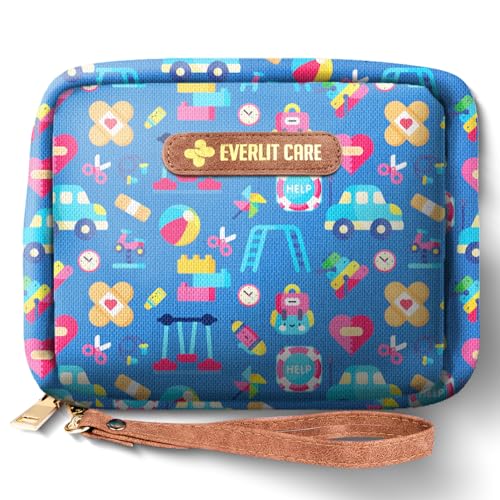 EVERLIT Care Rescue Pack | Family-Friendly First Aid Kit for Kids with 200 Pcs Medical Supplies | Travel-Friendly Compact Storage Bag for Home, Car, Travel, Camping, Adventure (Playground) - color: Playground