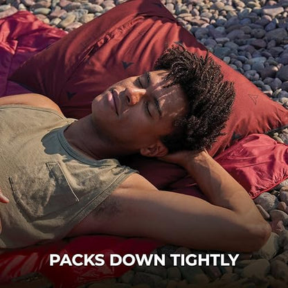 Teton Sports Camp Pillow; Great for Travel, Camping and Backpacking; Washable, Olive - color: Olive/Charcoal