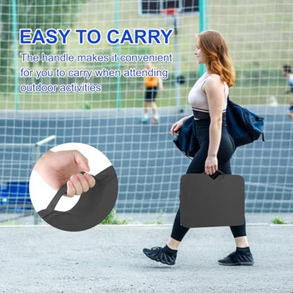Stadium Seat Cushions 2 Pack, Extra Thick 2.5 Inch, Black Oxford Fabric, U-Shaped Ergonomic Design, Waterproof & Portable Bleacher Seats with Carrying Handle (Grey - 2 Pack) - color: Grey - 2 Pack