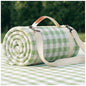 Waterproof Picnic Blanket Beach Outdoor Camping Mat Rug Extra Large Foldable Cute Big Travel Essential Accessories Gift Park Patio Lawn Garden Grass Ground Play Music Festival Concert Must Have - color: Plaid Green