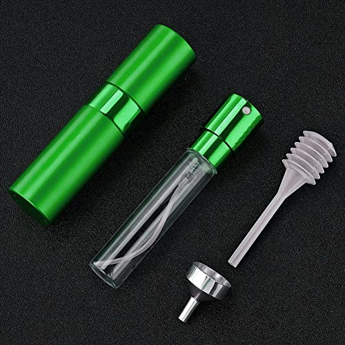 LISAPACK 8ML Atomizer Perfume Spray Bottle for Travel, Empty Refillable Cologne Dispenser, Portable Sprayer (Green) - color: Green