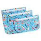 HIONXMGA TSA Approved Toiletry Bag, Set of 3 Clear Travel Toiletry Bag Quart Size Zipper Travel Pouch, Waterproof Makeup Cosmetic Bag for Women Men Kids Toiletries Carry on, Marine - color: Marine, Mixed Sizes