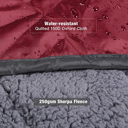 REDCAMP Large Camping Blanket with Sherpa Lining, Cold Weather Warm Outdoor Blanket Windproof for Camping Stadium, Machine Washable 59"x 79" Red - color: 59"x 79" Red