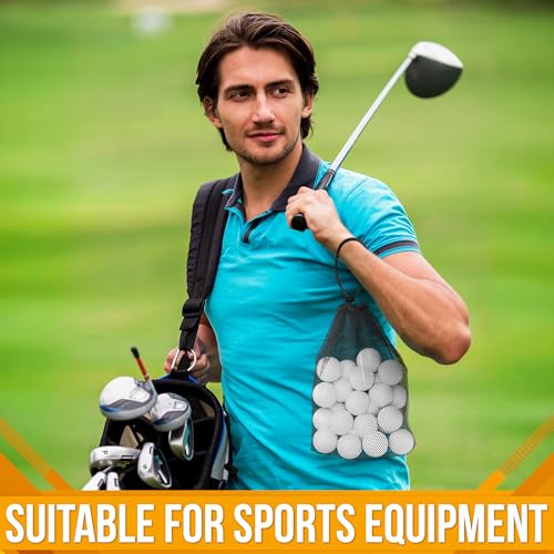 5Pcs Small Mesh Bags Drawstring Black Nylon – 11.8x7.48" Secure Cinch-Top, Mesh Bag for Tennis, Pickleball, Golf, Travel, Beach, Sports Equipment, and Mushroom Foraging – Quick-Dry and Tear-Resistant - style: Mesh Bags