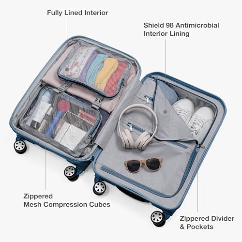 Traveler's Choice Pagosa Hardshell Expandable Luggage with Spinner Wheels, Slate Blue, 30-Inch Large - color: Slate Blue, size: 30-Inch Large