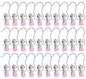 Boot Hangers for Closet,30 Pack Laundry Hooks with Clips,Stainless Steel Boot Hanger Clips,Portable Hangers Single Clip Space Saving Boot Clips for Hanging (Pink) - color: Pink