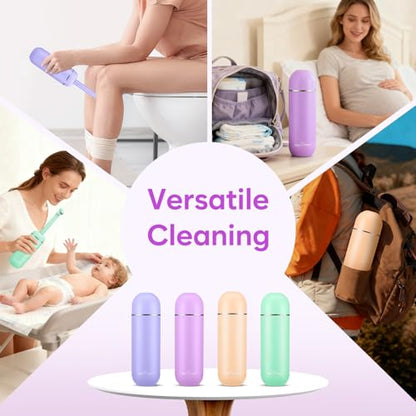 Easy@Home Portable Travel Bidet: Peri Bottle for Postpartum Essentials - Handheld Sprayer Kit for Perineal Care & Personal Hygiene | 380ml (12.8oz) | Women & Men | EPB-01 Pink - color: Pink