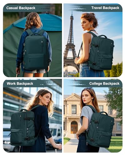 VGCUB Large Travel Backpack Bag for Women Men,Carry on Backpack,17 Inch Laptop Business Work Waterproof Backpack with Laptop Compartment,Person Item Flight Approved,Mochila de Viaje,Peacock Blue - color: Peacock Blue, style: Large