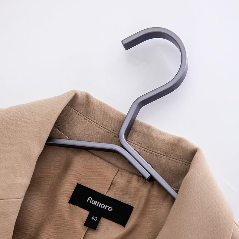 Premium Matte Titanium Gray Aluminum Coat Hangers 6 Piece Set, 16.5” Extra Smooth & Durable Metal Shirt Dress Hanger,Aluminum Alloy Hanger,Clothing Support,Clothing Hang - style: Gray Thick Hanger（6）