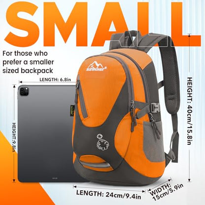 sunhiker Small Hiking Backpack Women Men 20L Lightweight Travel Backpack Daypack Casual Backpack For Cycling Outdoor Camping - color: Orange