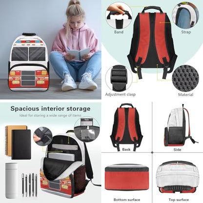 3pcs Kids Boys Backpack Sets with Reusable Insulated Lunch Box Big Capacity Pen Case Set,Car Daypack for Elementary Primary,Back to School Supplies - color: Car
