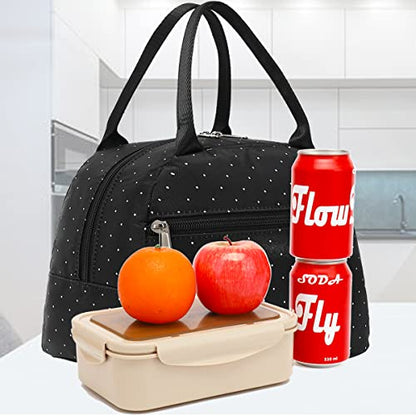 FlowFly Insulated Lunch Cooler Bag - Tote Bag Organizer for Women/Men, Dot - color: Dot