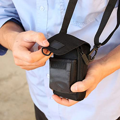 USA Gear Point Shoot Camera Case Compatible with Nikon Coolpix, Canon Powershot Elph 180, Canon G7 X Mark iii, and more - Small Digital Camera Case with Shoulder Strap, Belt Loop, Pocket for SD Card