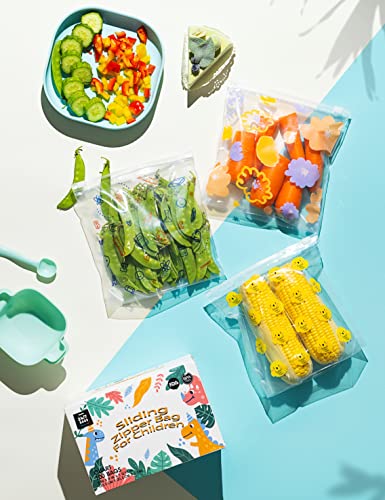 Quart Resealable Slider Food Storage Bags, 100 Count, Fun Designs, 4 Different Fun Patterns, Zero BPA, Lunch, Trips, Parties & More - size: 0.25 Gallon