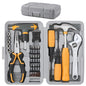 Hi-Spec 30pc Magnetic T-Handle Ratchet Wrench and Screwdriver Set. Small Compact Hand Tool Kit Set with Sockets for Home & Car & Office. Toolkit Starter Repairs in a Portable Tool Box Case - color: Yellow