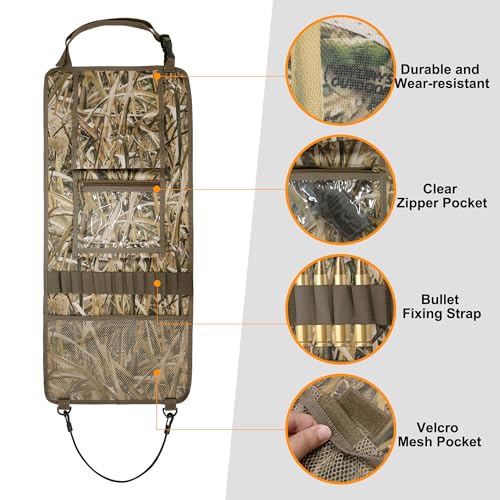 MYDAYS 2 Pack Tactical Seat Back Gun Rack, Camo Front Seat Organizer With Molle Panel Vehicle Holder for Hunting Rifles/Shotguns (Camo2) - color: Camo2